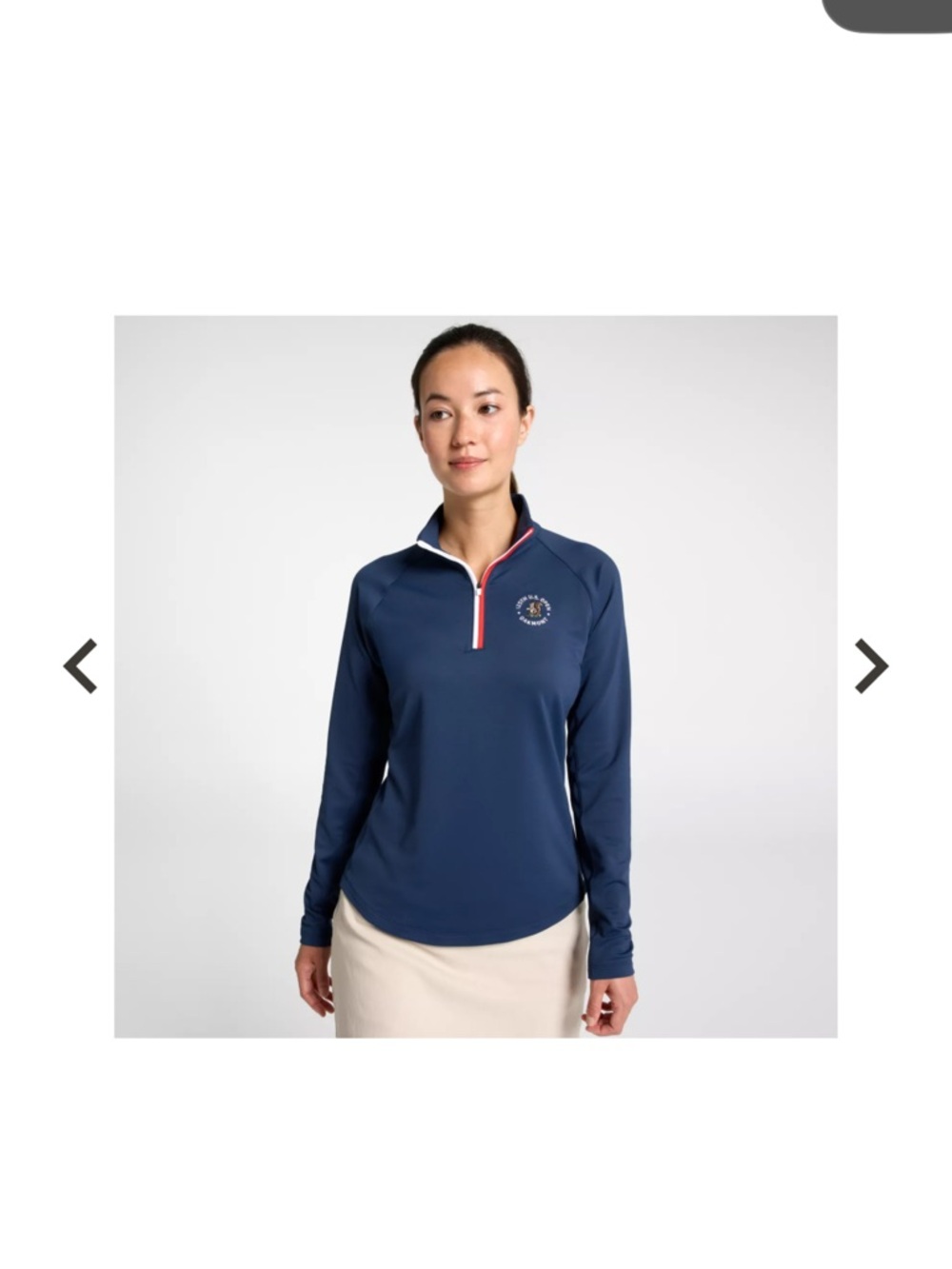Women’s Navy Quarter-Zip Performance Top